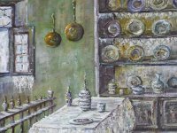 Il tavolo in cucina  Olio su tela - 50 x 40